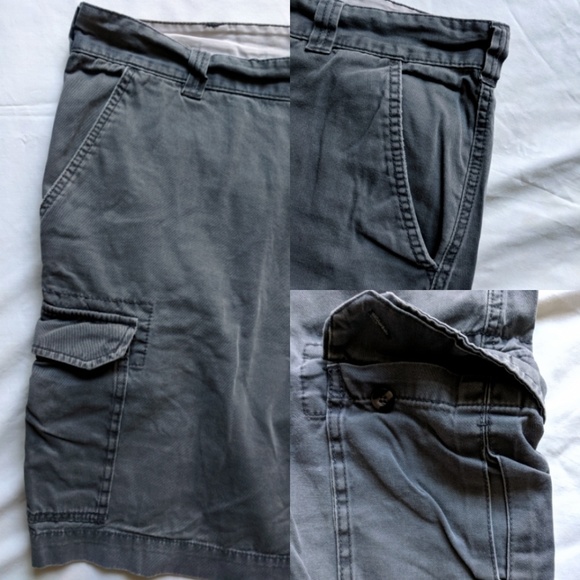 Merona Classic Twill Charcoal Cargo Shorts 42 - Picture 5 of 6